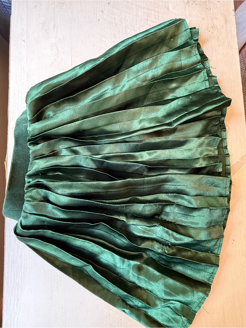 Draper James Girls' Shiny Emerald Green Pleated Skirt
